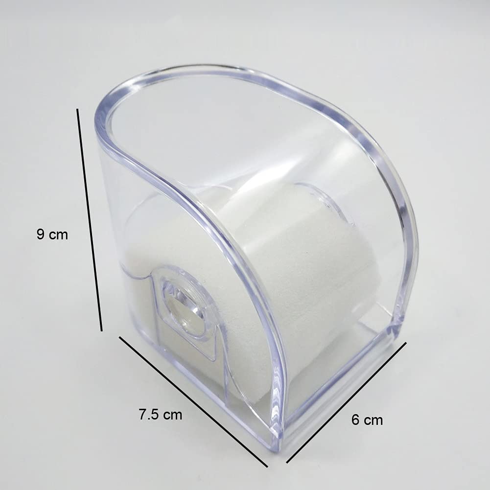 Mollensiuer 1-Piece Clear Plastic Single Grid Wrist Watch Box with Sponge Jewelry Bracelet Display Case - Travel Watch Storage Organizer for Men & Women - Perfect for Home, Retail Store, and Travel Accessories Organization