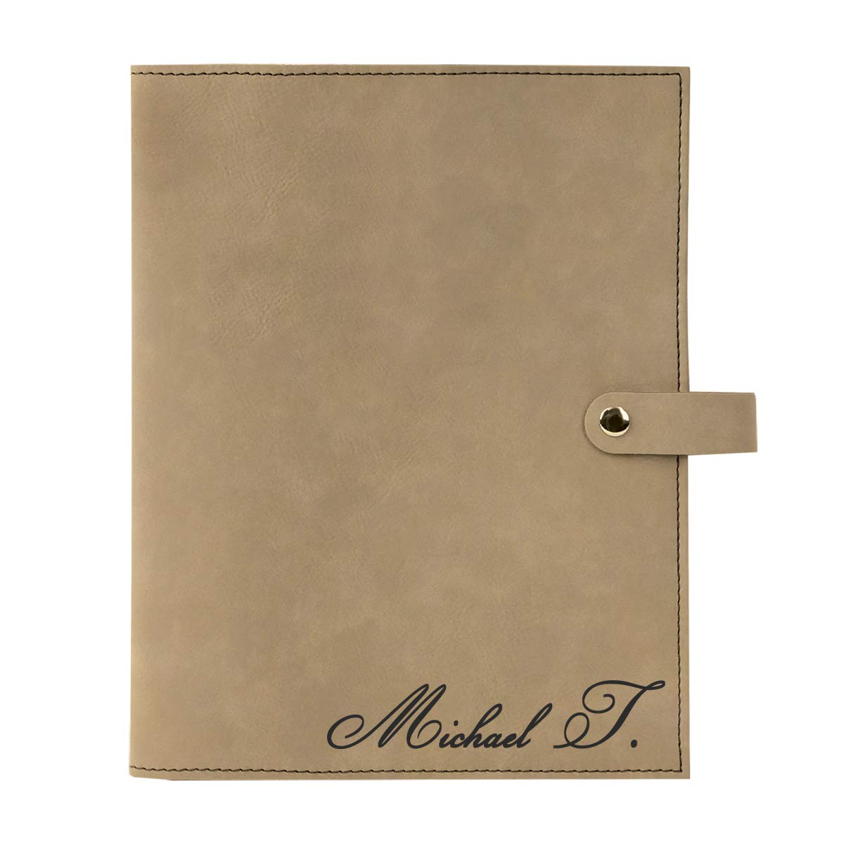 Personalized Blossom Medium Leatherette Book Cover with Snap Closure - Custom Bible Cover with Laser Engraving - Perfect for Church, Bible Study & Gift Giving