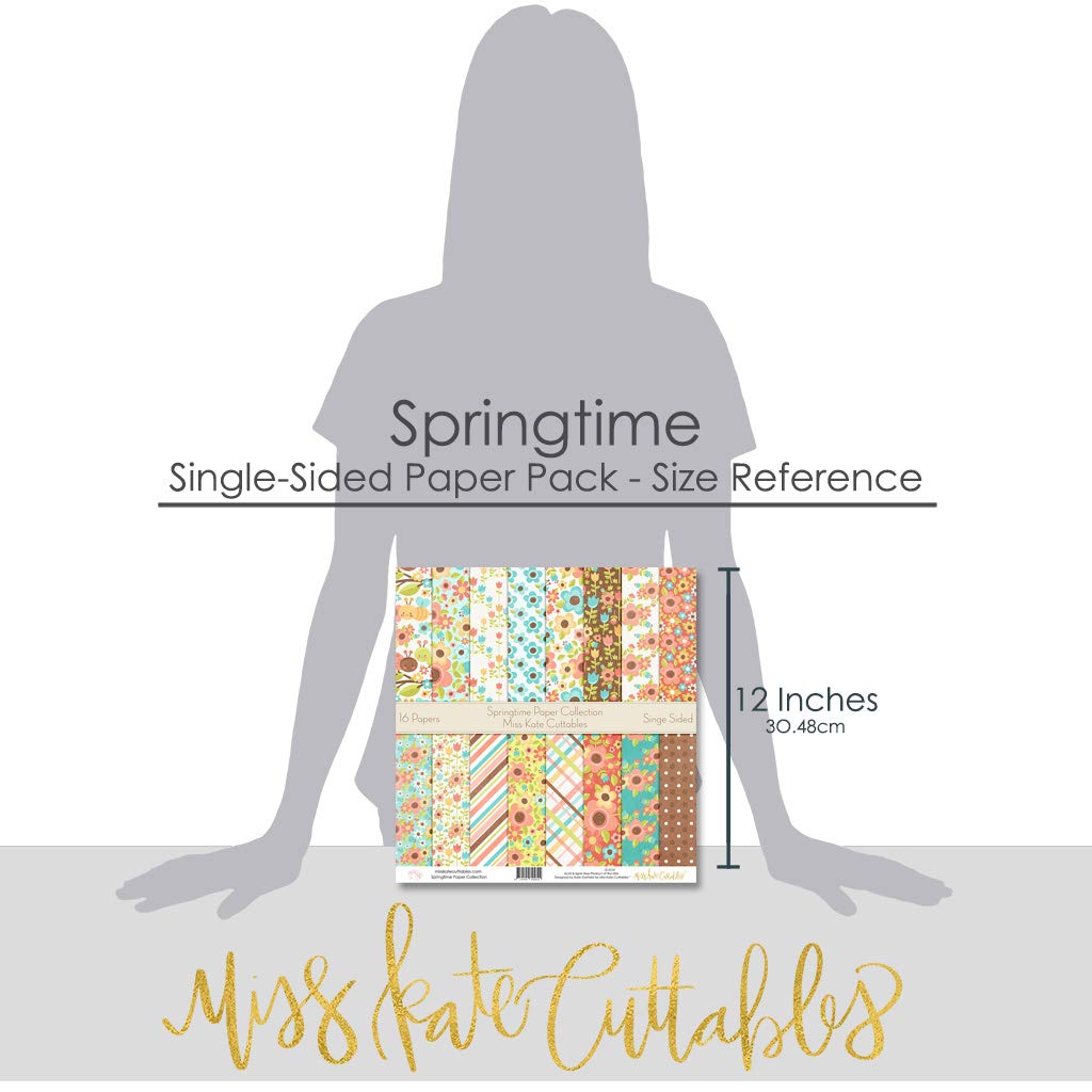 Premium Springtime Scrapbook Pattern Paper Pack - 12
