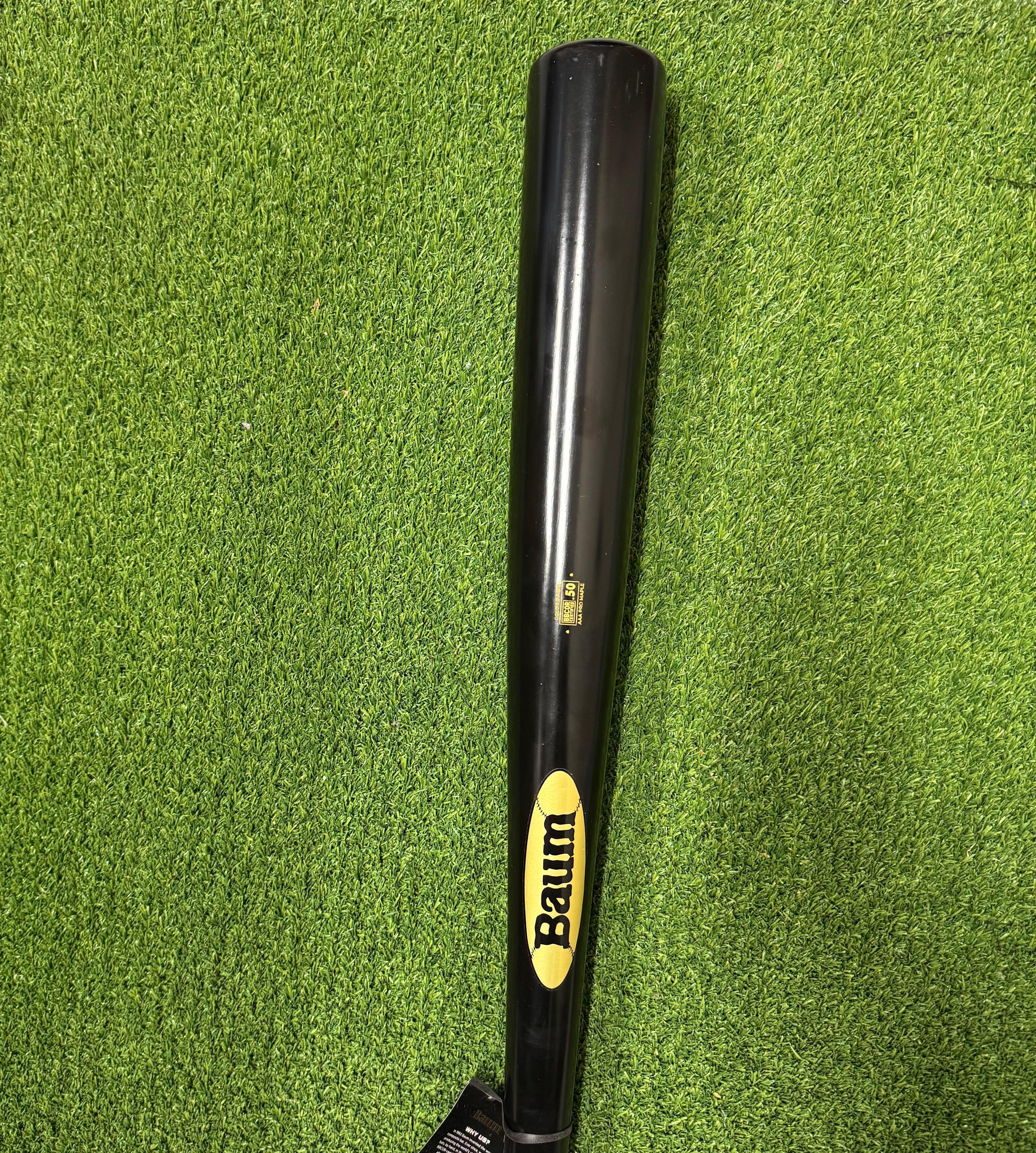 Premium Baum Bat Maple Flared Gold Stock 3 Black Wood Baseball Bat - BBMFGSTOCKPRO BK [BLEM] | Professional Grade for Training & Games | Perfect for Baseball Players & Collectors