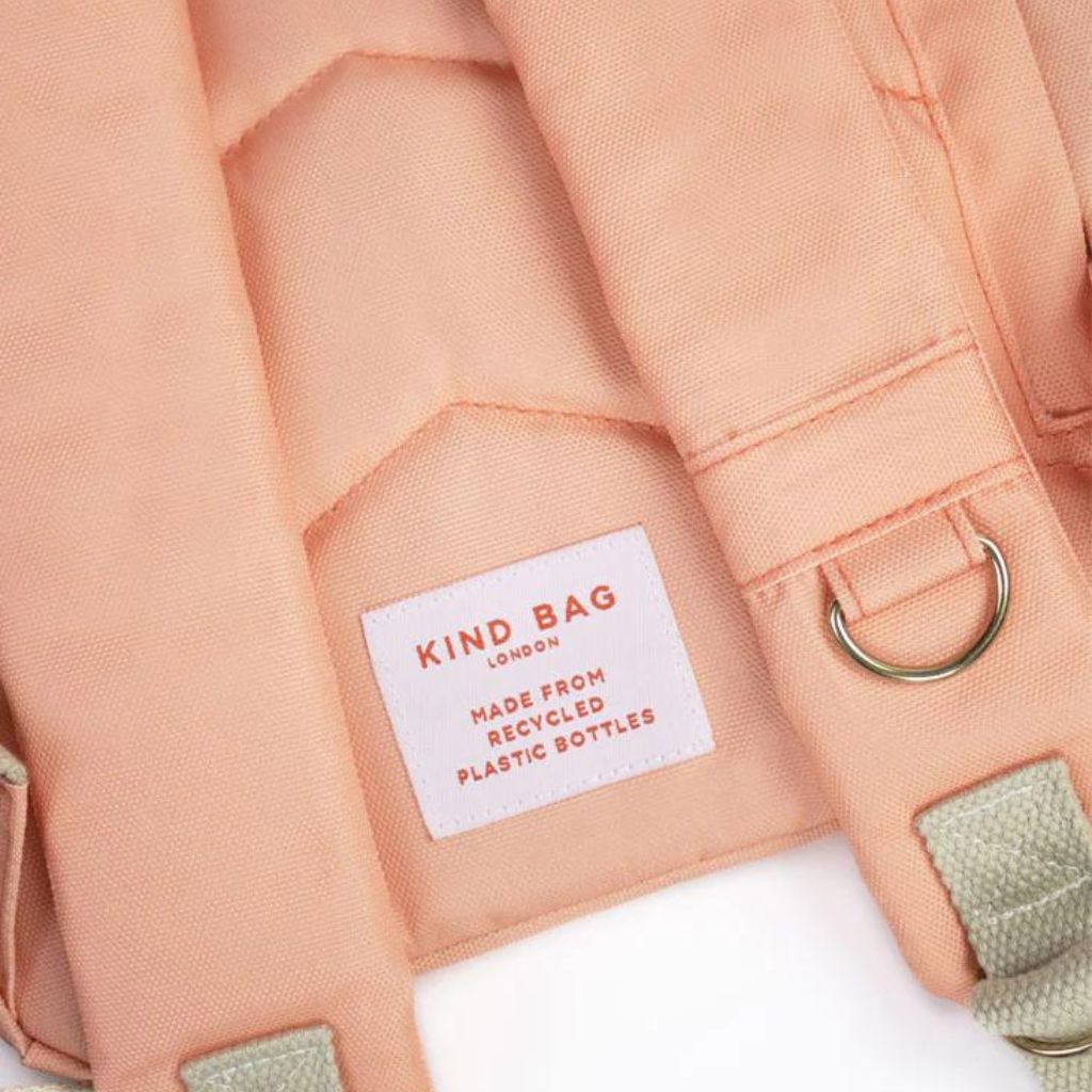 Kind Bags Hackney Mini Backpack - Lightweight & Waterproof Peach Pink Small Backpack for Women & Teens | Perfect for School, Travel & Everyday Use