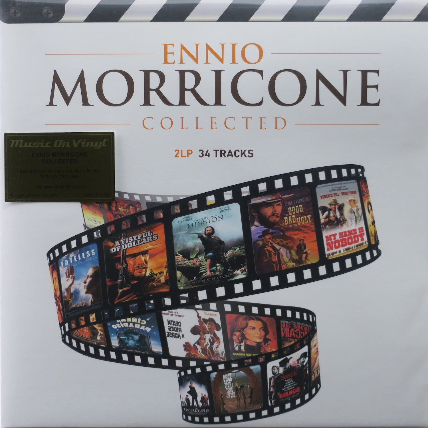 ENNIO MORRICONE 'Collected' 180g Vinyl 2LP Record - Classic Film Soundtrack Music for Movie Lovers & Vinyl Collectors - Perfect for Home Listening, Gifts, and Music Enthusiasts