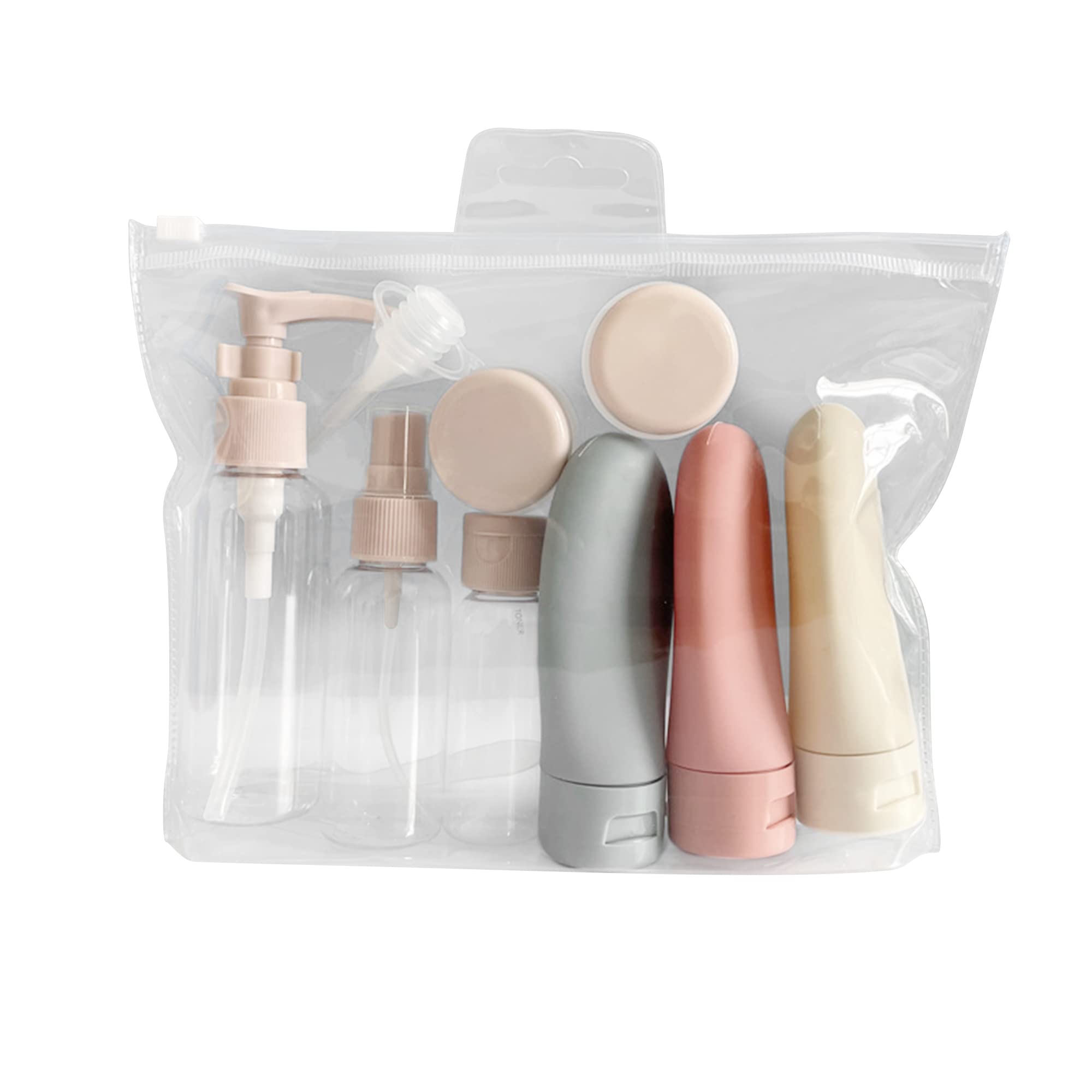 11-Piece Leak Proof Travel Bottles Set - Refillable Squeezable Toiletry Containers for Shampoo, Conditioner & Shower Gel | TSA Approved Plastic Cosmetic Bottles for Air Travel, Gym & Vacation Essentials