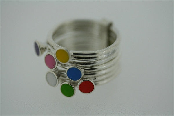Colorful Week Rings for Women - 7 Pack Adjustable Stackable Fashion Rings Set - Perfect for Daily Wear, Parties, and Gifting