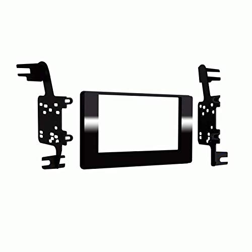 Universal Double Din Car Stereo Dash Kit - Compatible with 2015-2020 Toyota Sienna | Aftermarket Radio Installation | Painted Gray Trim Bezel | Perfect for Car Audio Upgrade & Customization