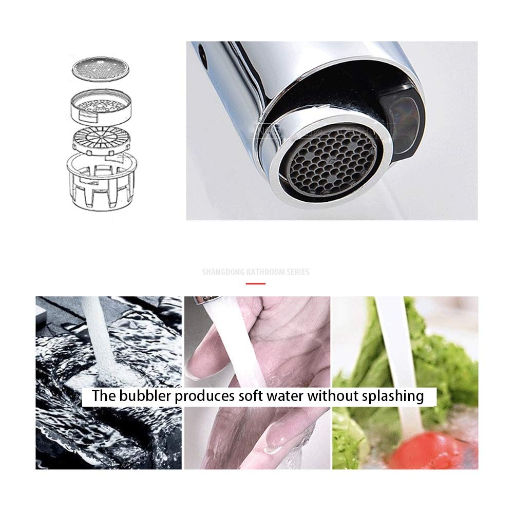 Automatic Induction Water Tap, G1/2in Thread Infrared Sensor Faucet with Control Box - Touchless Hands-Free Cold Water Sink for Bathroom, Kitchen, Public Restroom & Hand Washing Stations (High Spout Design)