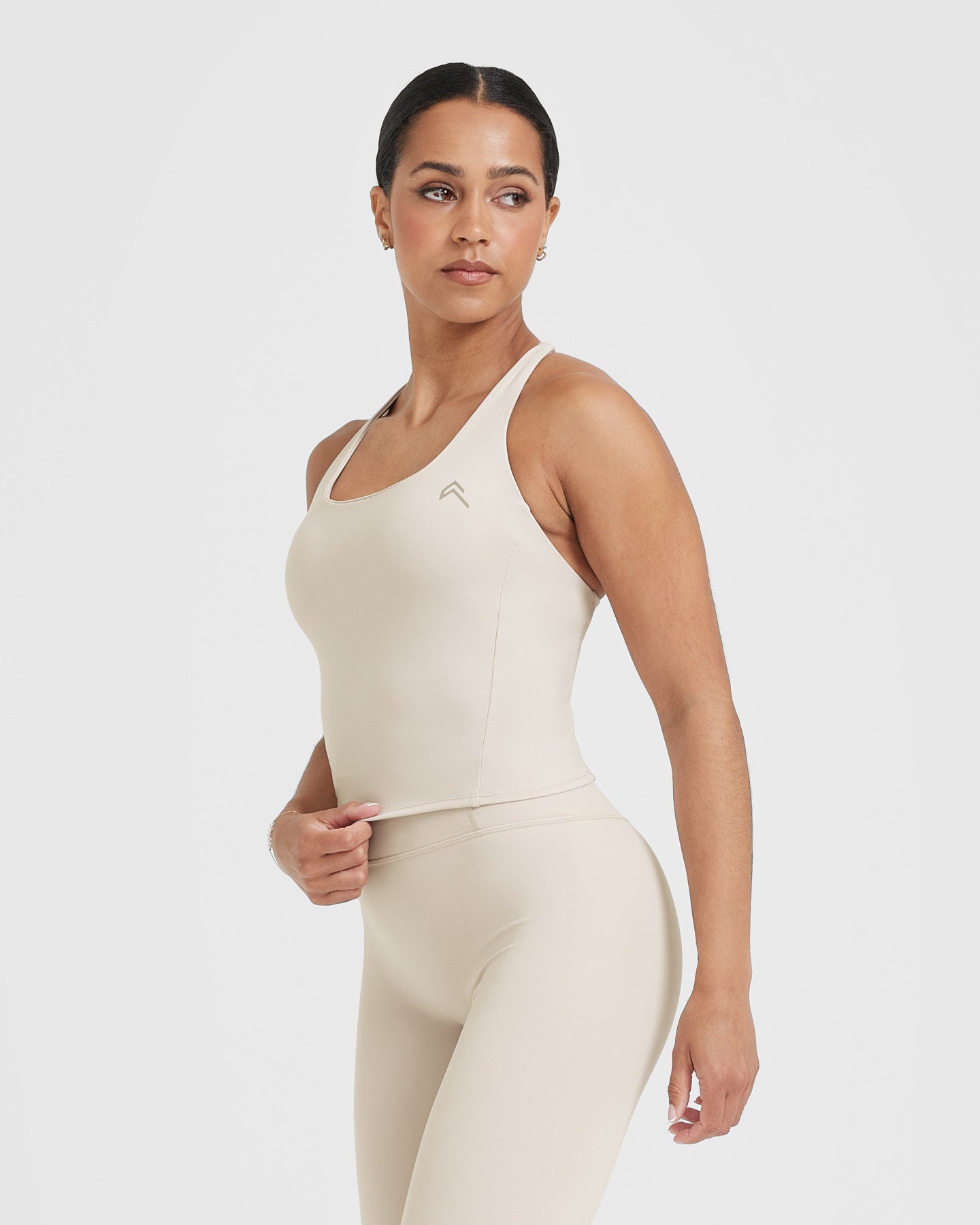 Timeless Square Neck Mid Vest for Women - Elegant Summer Layering Piece in Sand | Perfect for Beach Outfits, Casual Wear & Office Looks