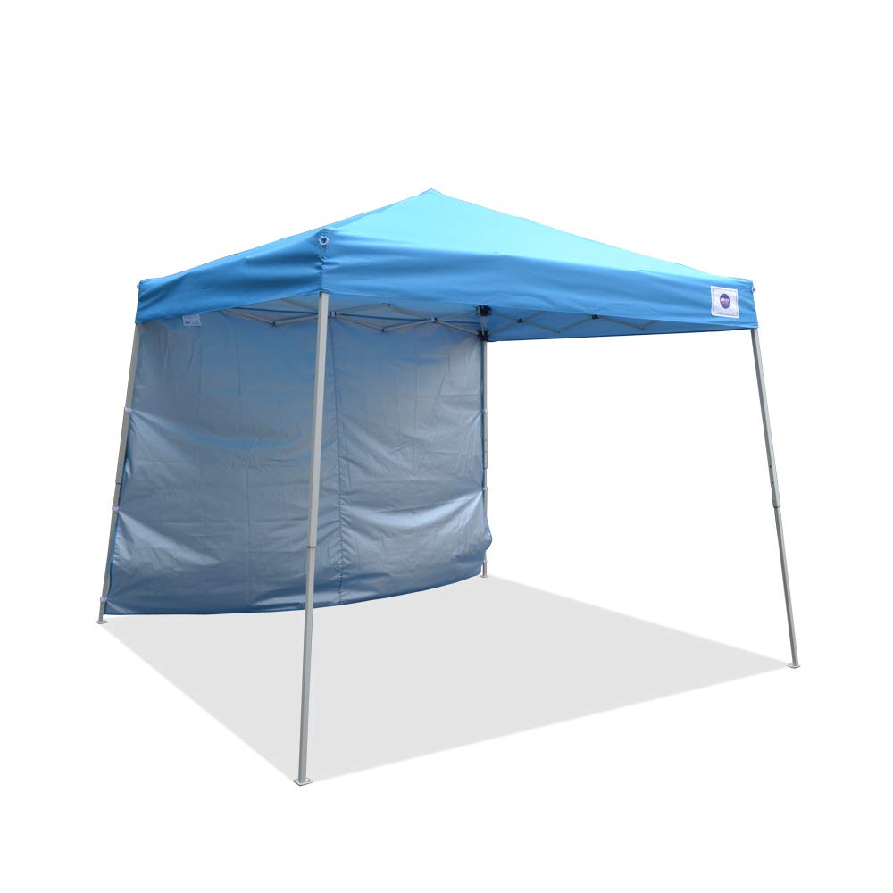 Impact Canopy 283010003 Slant Leg Canopy with One Sidewall - 10x10 ft Blue Outdoor Pop Up Tent for Parties, Events, and Camping - Weather Resistant Instant Shelter for Backyard, Beach, and Tailgating