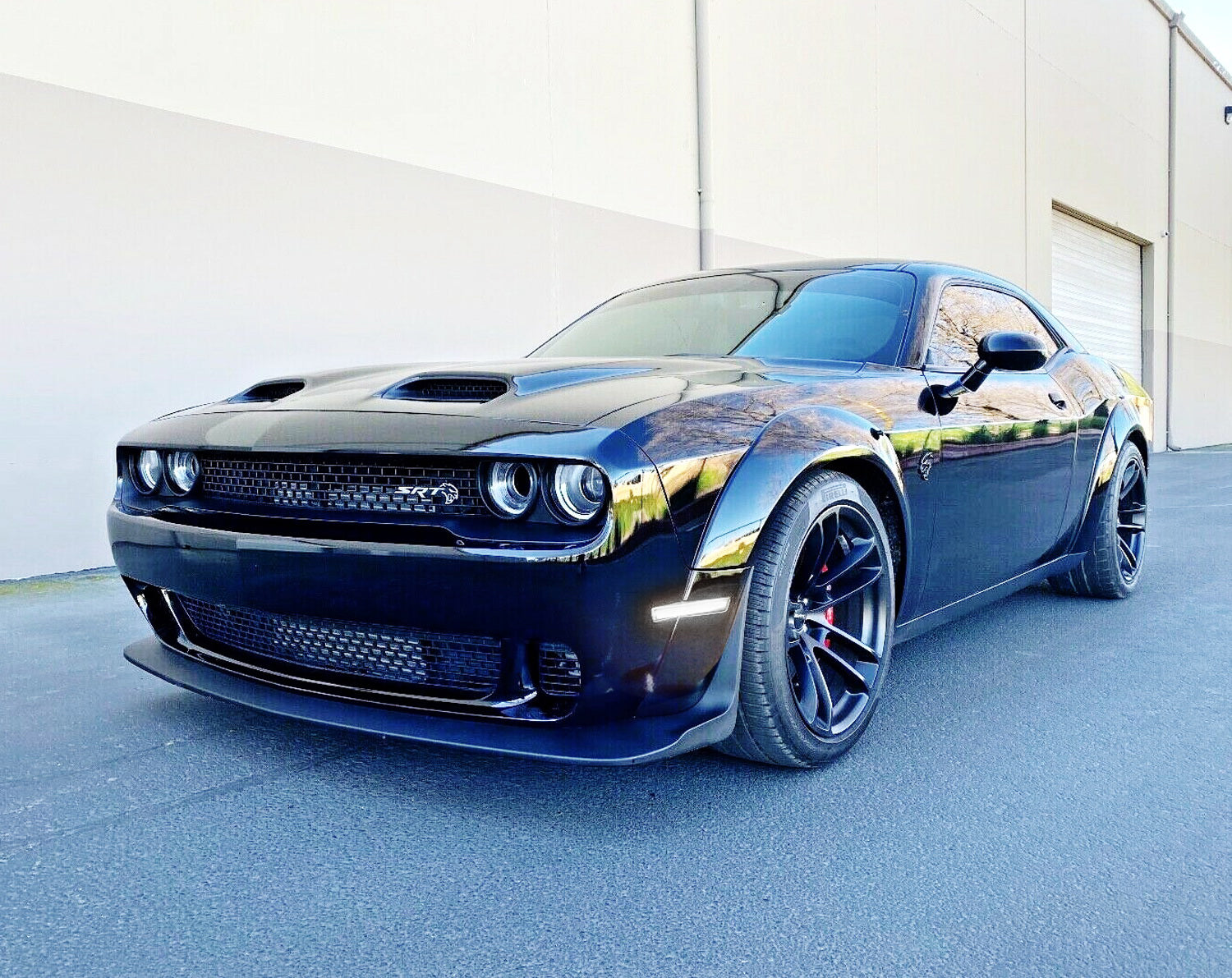 Clear Lens White Front/Rear LED Side Markers for 2015-2023 Dodge Challenger Widebody - Enhanced Visibility & Style for Night Driving & Car Shows