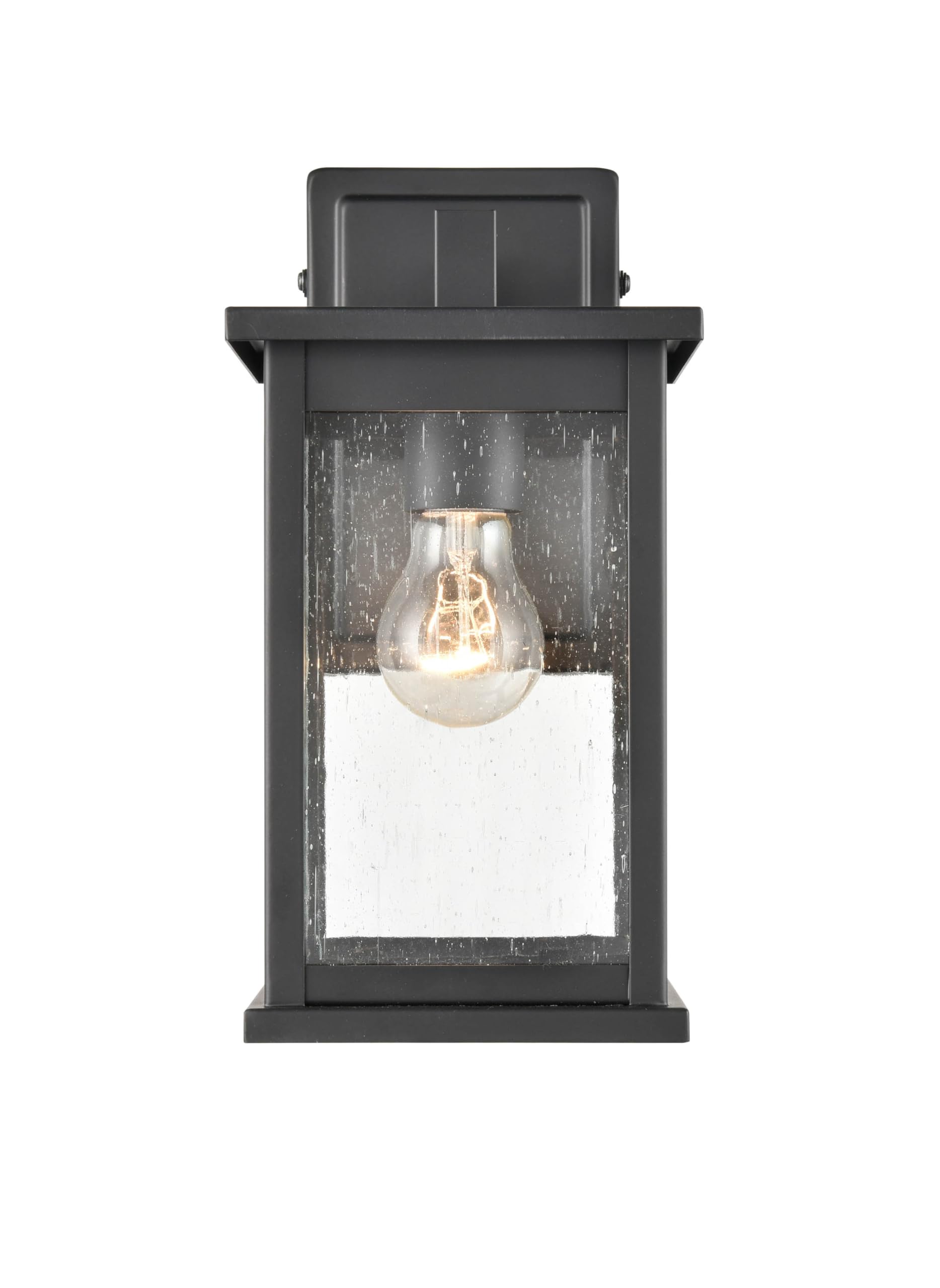 ML Lighting Bowton - 1 Light Black Outdoor Wall Sconce, 11.375