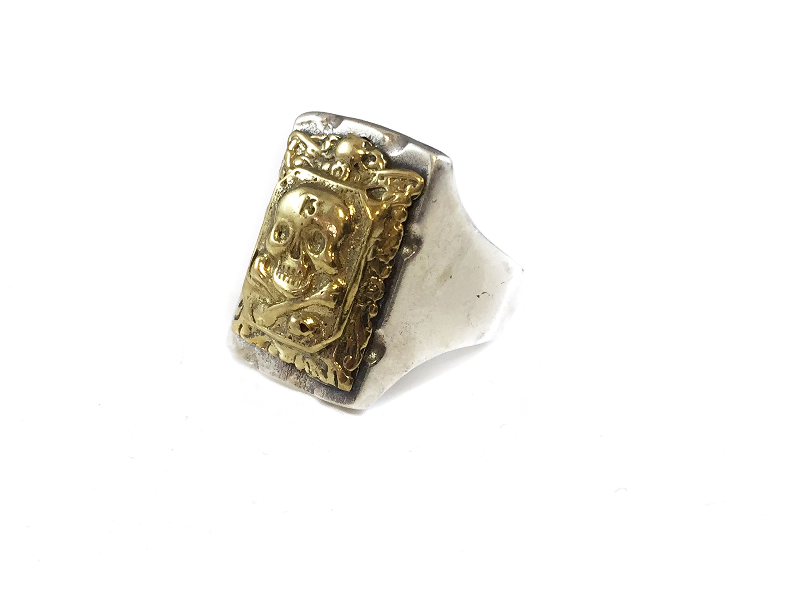 925 Sterling Silver Biker Ring - Mexican Rockabilly Style with Crossbone Skull Design for Men | Perfect for Motorcycle Enthusiasts, Rock Music Fans & Gothic Fashion Lovers