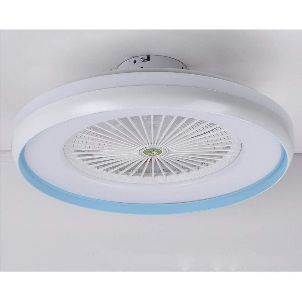 Modern Dimmable LED Ceiling Fan with Remote Control - 5-Blade Flush Mount Light Fixture for Kids Bedroom, Living Room & Dining Room - Energy Efficient Metal & Acrylic Design (Blue) | Perfect for Cooling & Lighting Your Home Spaces