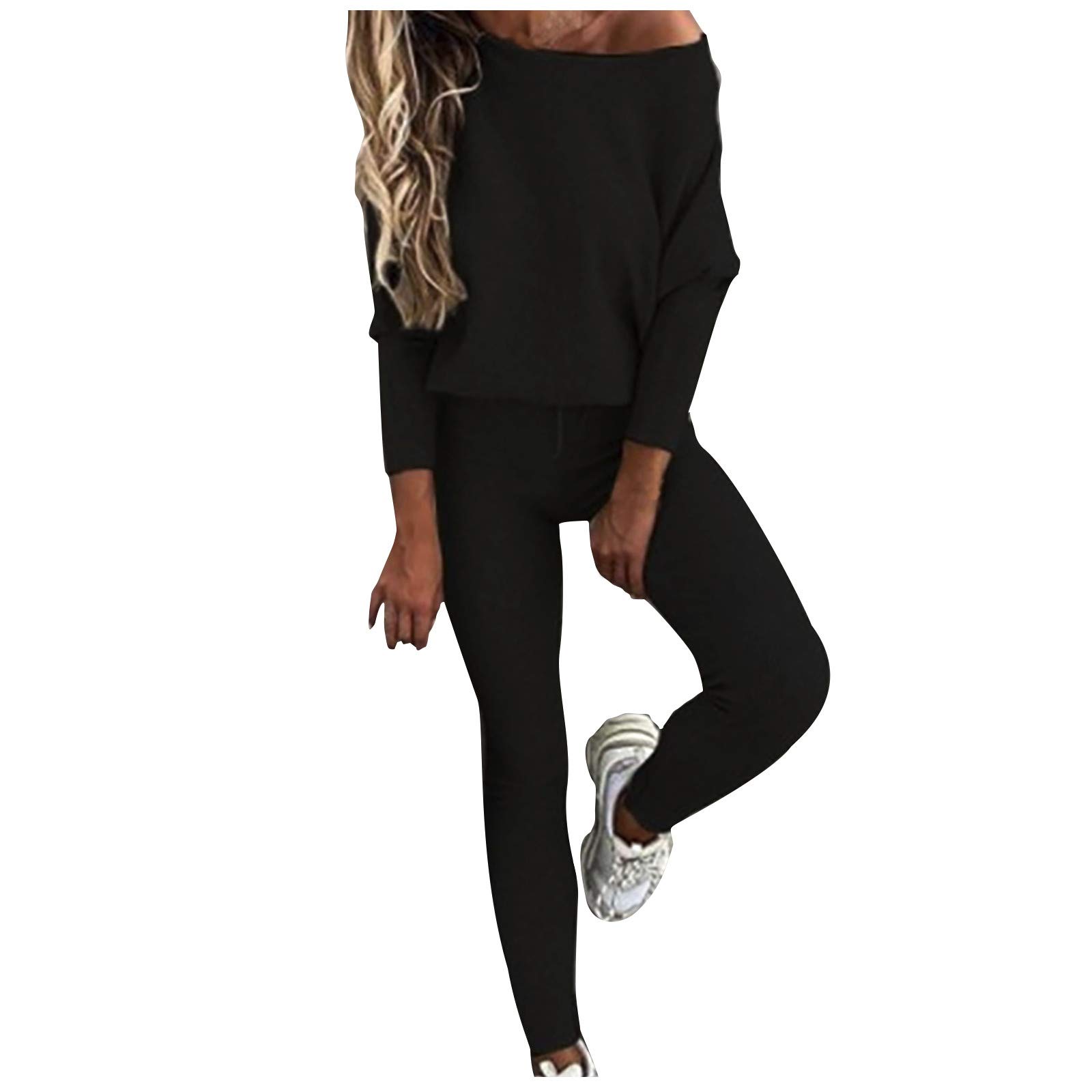 2 Piece Women's Velvet Sweatsuit Set - Soft Crewneck Sweatshirt & Comfortable Yoga Pants for Lounge, Workout & Casual Wear | Cozy Winter Outfit for Home, Gym & Running