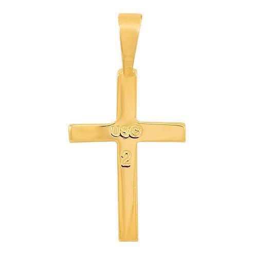 14K Solid Yellow Gold Women's Diamond Cross Pendant Necklace - 0.35 CTW Elegant Religious Jewelry Gift for Her - Perfect for Church, Weddings & Special Occasions