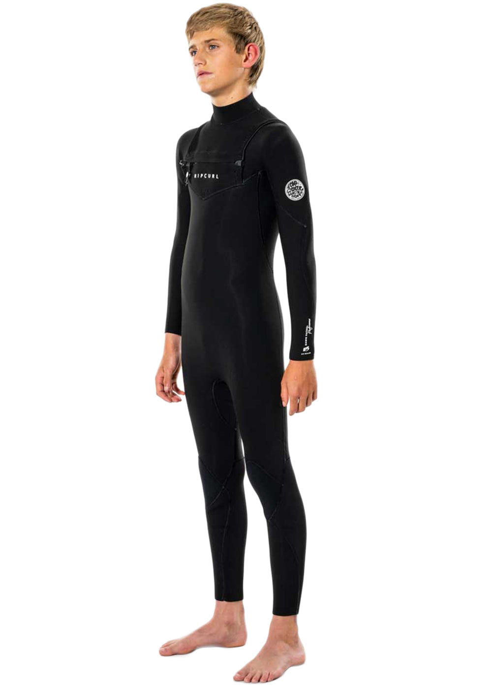 Rip Curl Junior Dawn Patrol 4/3mm GB Chest Zip Steamer Wetsuit for Kids - Warm & Flexible Surfing Suit for Cold Water - Perfect for Surfing, Diving & Water Sports