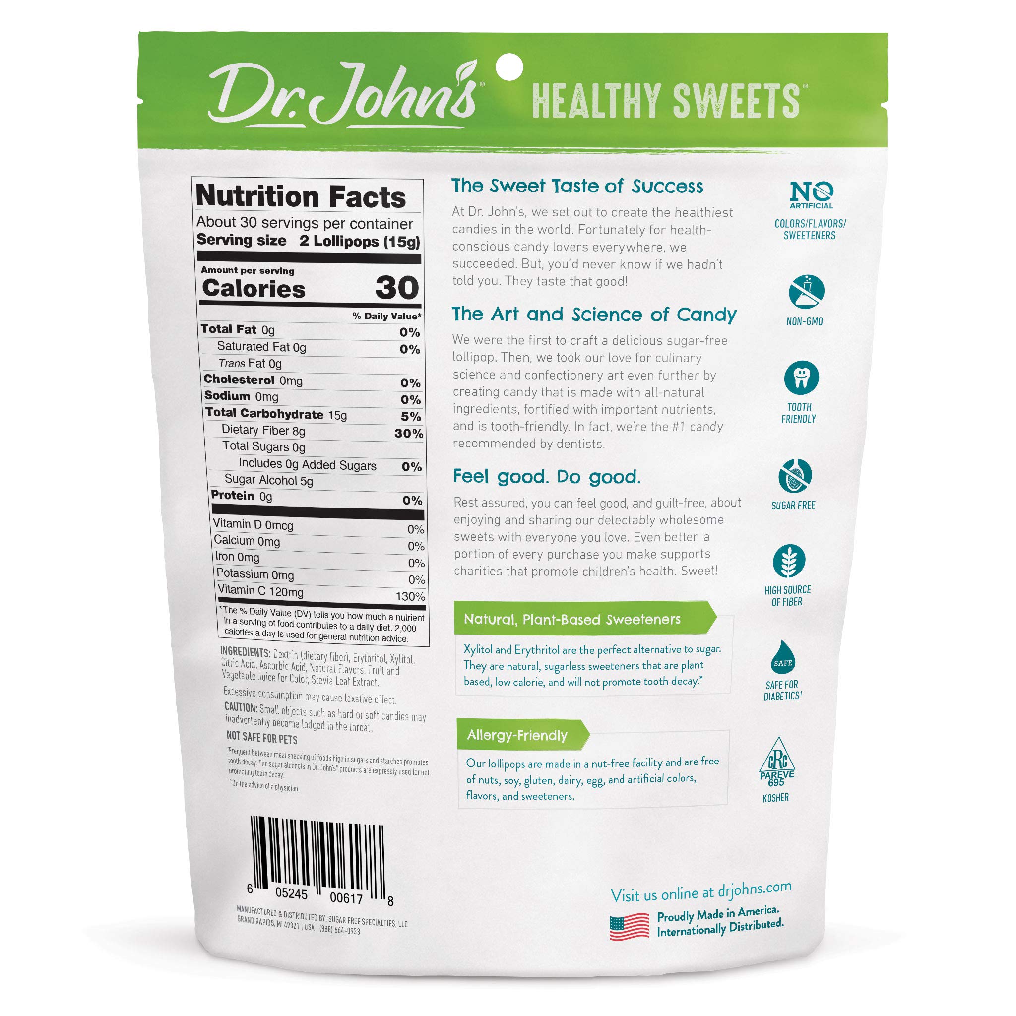 Sugar Free Hard Candy Lollipops - Keto Friendly, Low Calorie, Zero Sugar Healthy Snacks - Cherry Flavor Oval Sweets (60 Count, 1 LB) - Perfect for Diabetics, Weight Loss & On-the-Go Treats