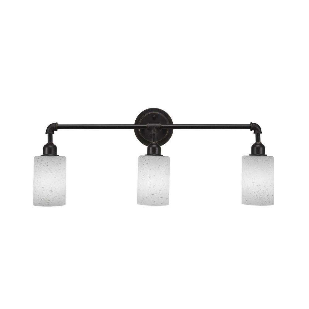 Toltec Lighting 183-DG-310 Vintage 3-Light Bathroom Vanity Bar with 4