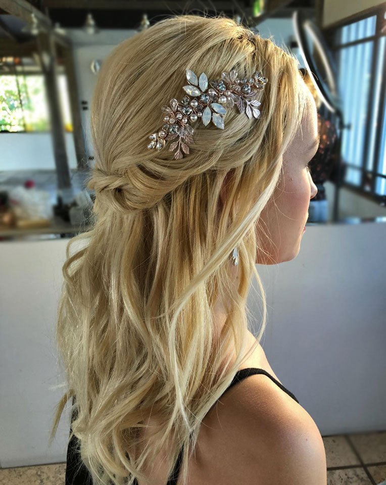Elegant Bohemian Vintage Leaf Comb Bridal Headpiece by Kezani - Perfect for Weddings, Boho Bridal Accessories & Special Occasions