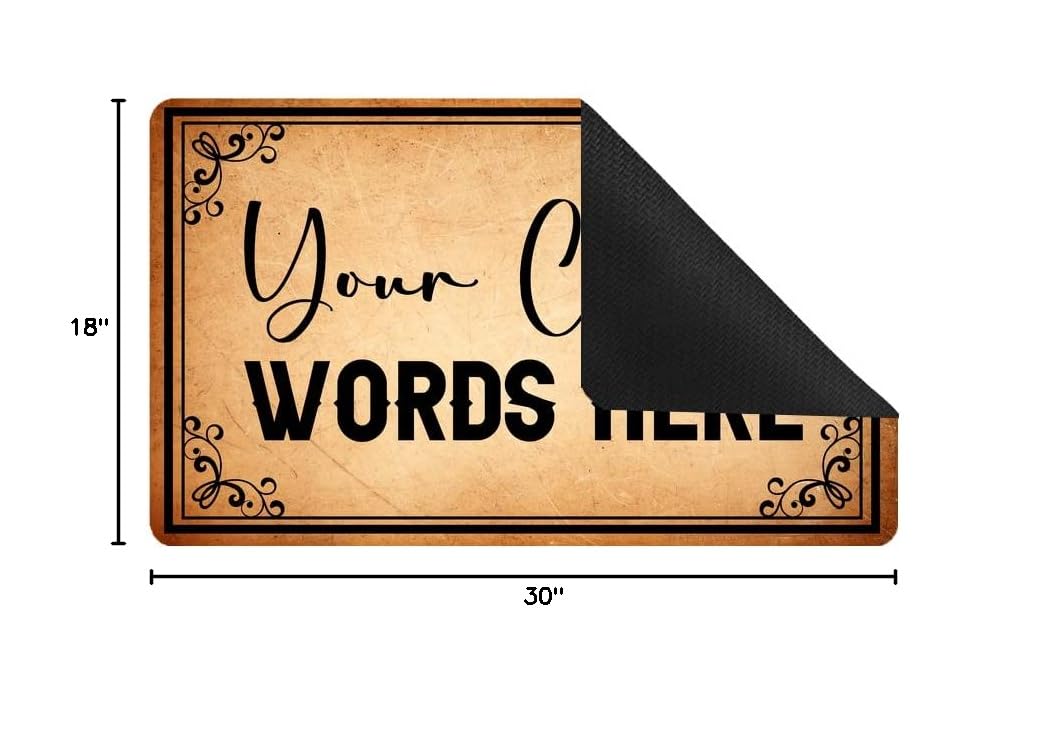 Custom Personalized Welcome Mat - Durable Low Profile Non-Slip Door Mat for Indoor & Outdoor Use - Perfect for Entryway, Patio, High Traffic Areas - Great Gift Idea for Homeowners