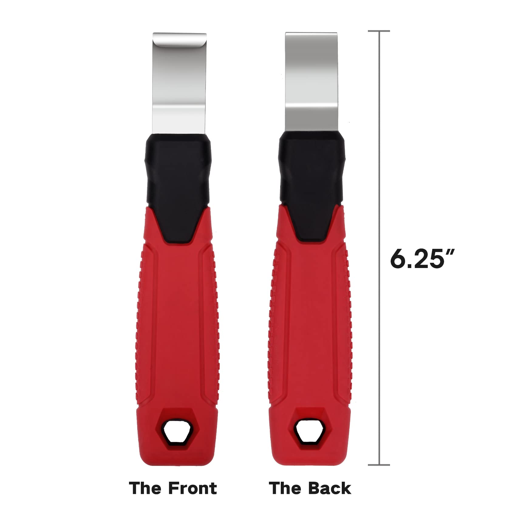 Steel Blade Vinyl Siding Removal Tool with Extra Long Non-Slip Grip Handle - Safe Installation & Removal Without Damaging Siding (2 Pack) - Perfect for Home Renovation & DIY Siding Projects