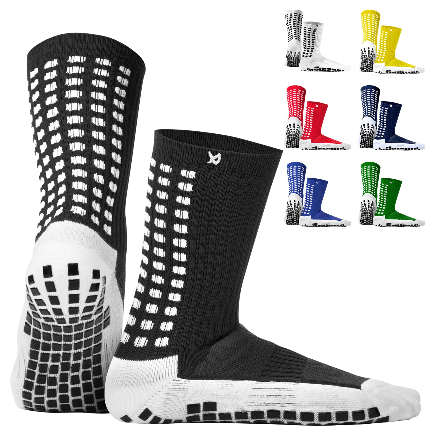 Lux Dual Grip Soccer Socks for Men & Women - Anti-Slip Performance Socks with GripArray Technology for Enhanced Traction & Comfort - Ideal for Soccer, Football, Training & Sports Activities