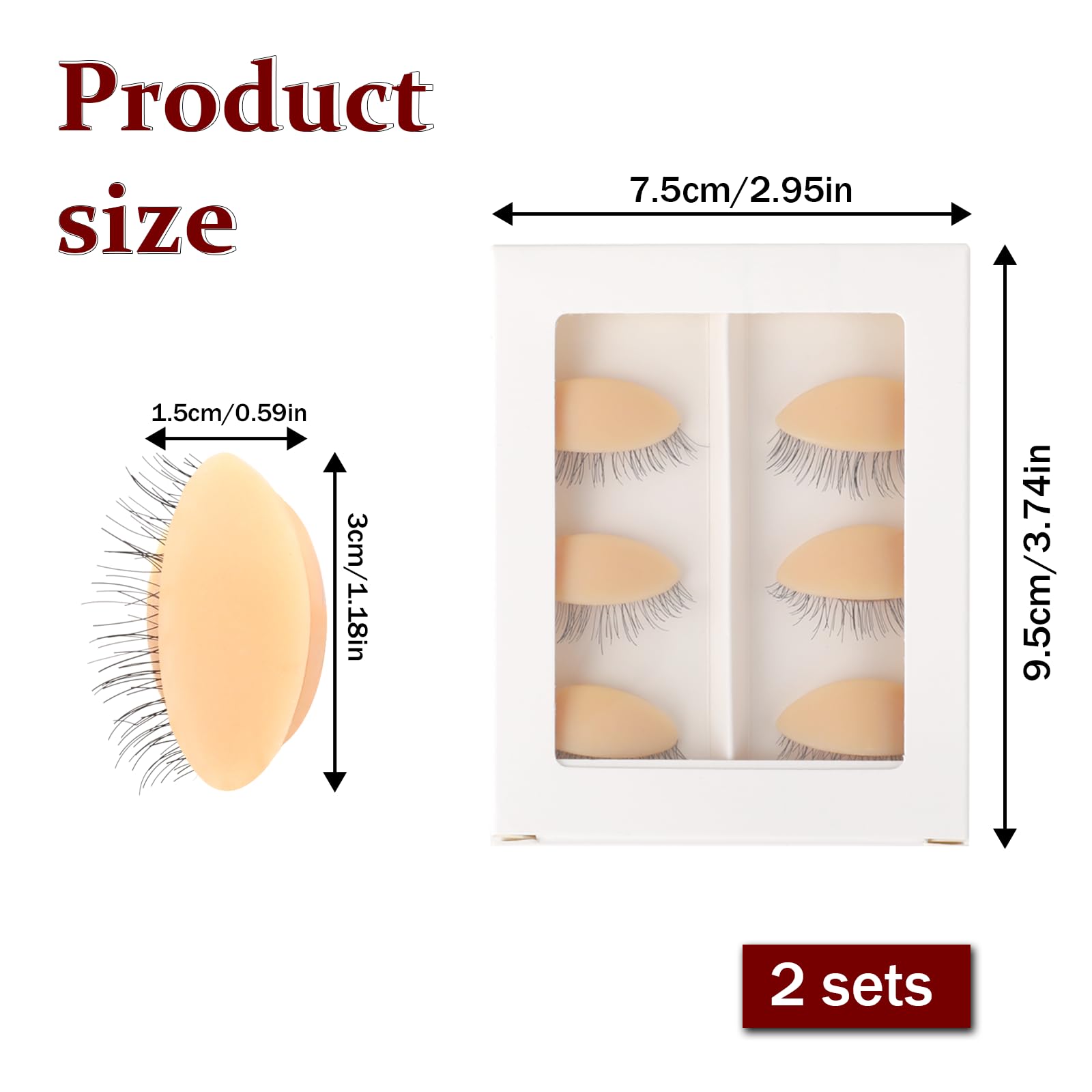 Professional Eyelash Extension Practice Eyelids - 6 Pairs Replaceable Mannequin Eyelids for Lash Training, Perfect for Beginners & Professionals - Salon & Home Use