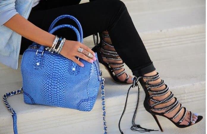 Sexy RLH1 Rope Lace Up High Heel Sandals for Women - Strappy Stiletto Heels with Ankle Strap (Size 9, Black) | Perfect for Date Nights, Parties, and Fashion Travel Wear
