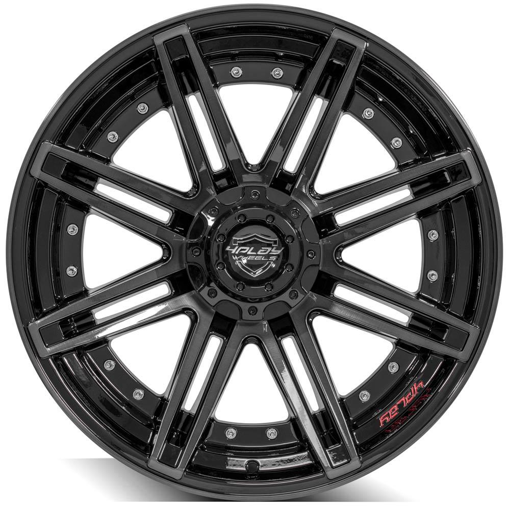 4Play Gen2 4P08 Gloss Black Wheels 22x10.0 18
