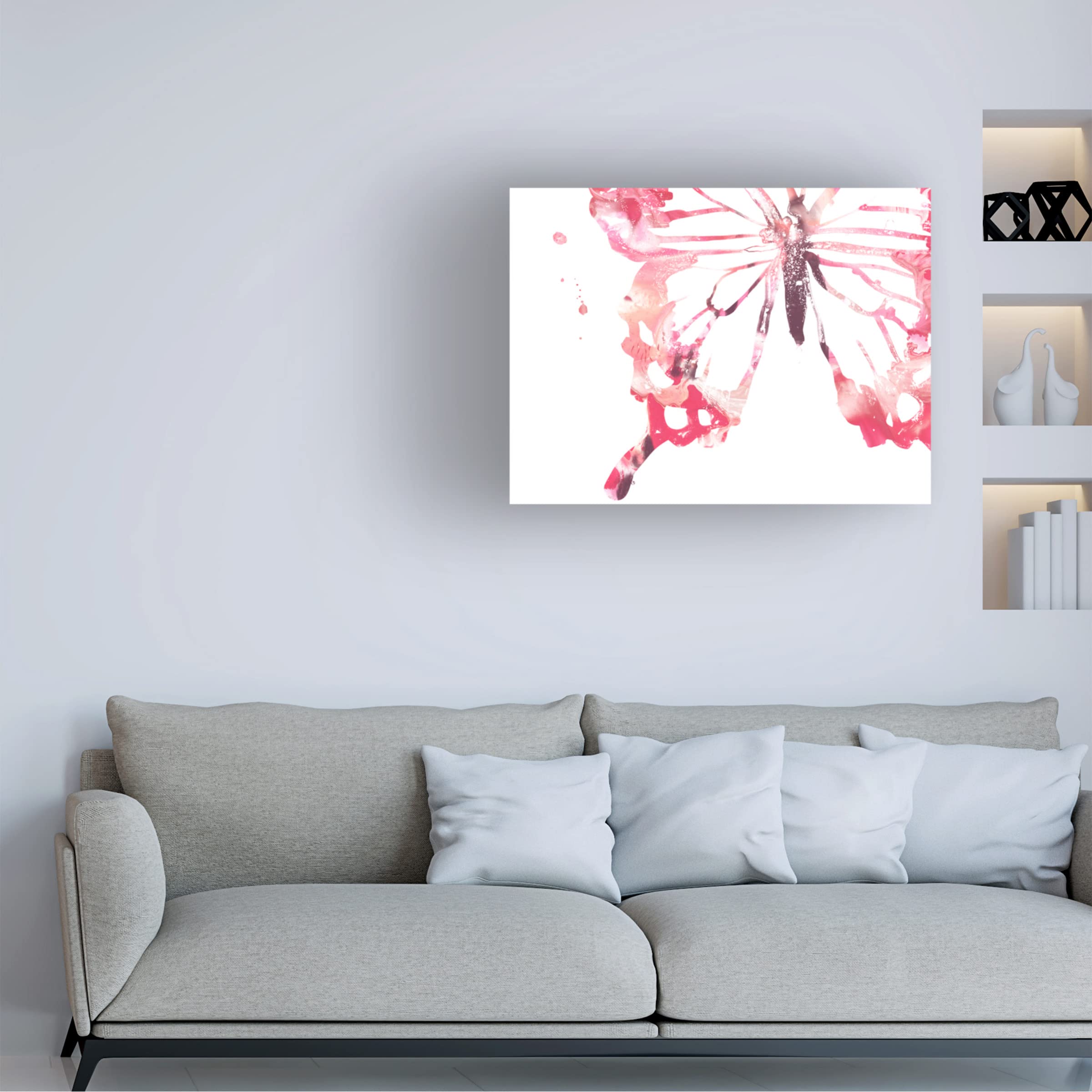 Trademark Fine Art 'Butterfly Imprint IV' Canvas Wall Art by June Erica Vess - Modern Home Decor for Living Room, Bedroom & Office