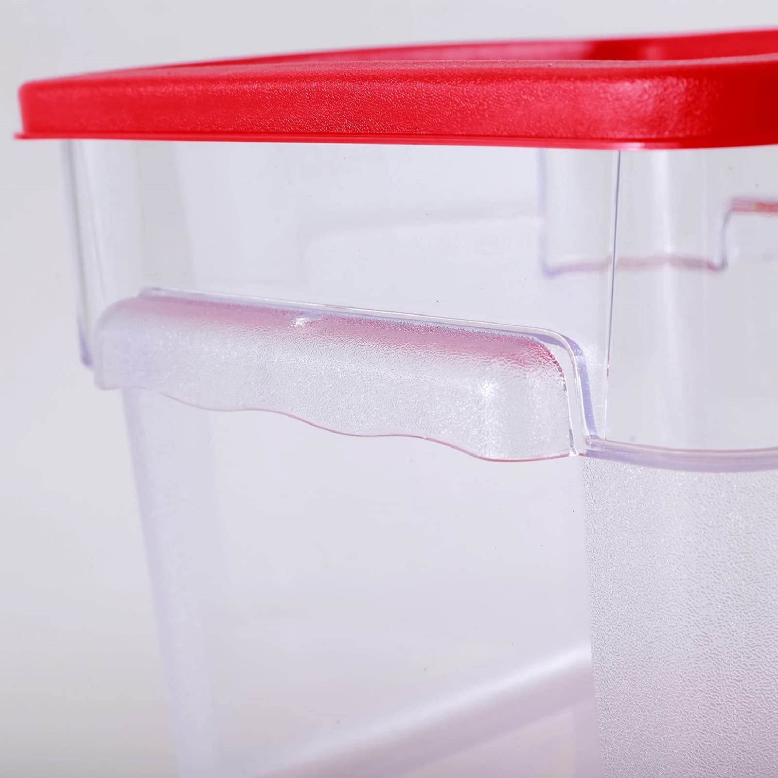 6 Qt Commercial Grade Square Food Storage Containers with Lids - BPA-Free Polycarbonate, Clear (Set of 5) - Perfect for Restaurant, Catering & Bulk Food Storage