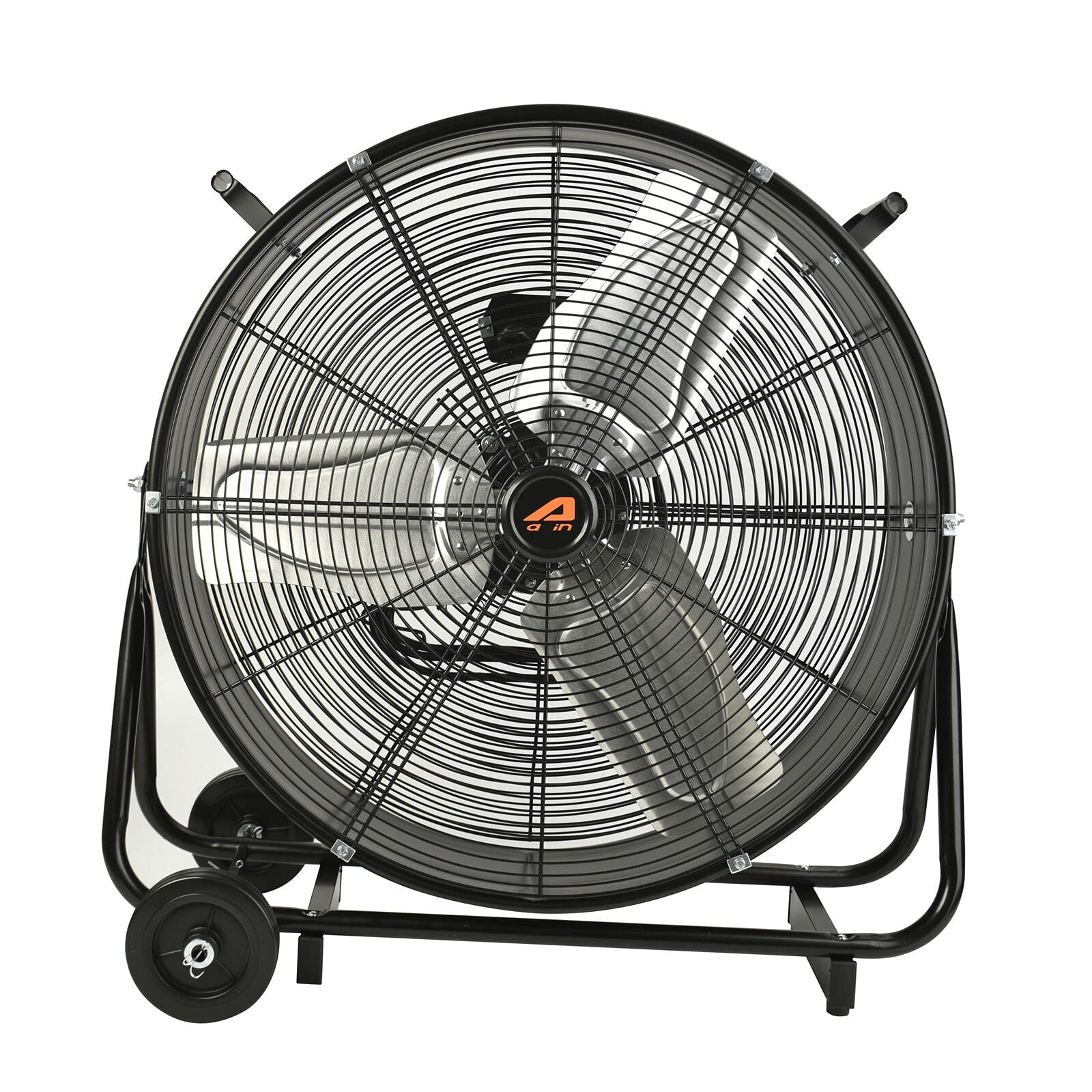 PONO 24 Inch High Velocity Industrial Drum Fan - 7500 CFM Heavy Duty 2-Speed Air Circulator | Metal Blower for Commercial, Residential & Greenhouse Use | Perfect for Warehouses, Workshops & Large Spaces