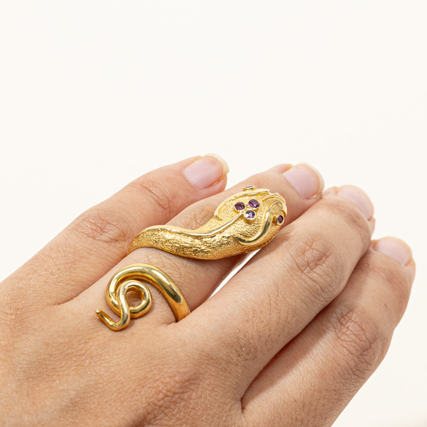 Wrap Snake Ruby Ring - 0.10ctw Genuine Ruby Jewelry - Size 4.75 - Elegant Stackable Ring for Women - Perfect for Date Night, Anniversary Gifts & Everyday Wear