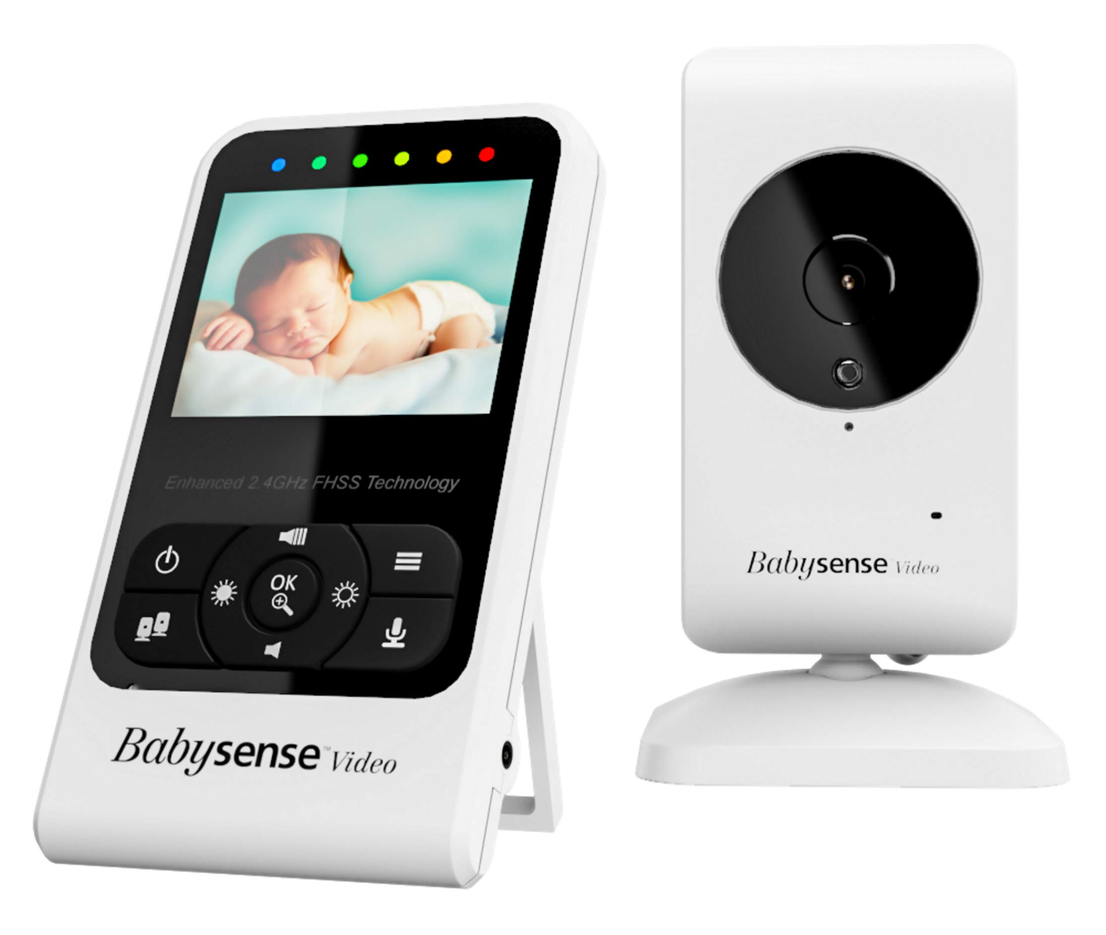 Babysense V24R Video Baby Monitor with 7 Under-Mattress Movement Sensor - 2-in-1 Nursery Safety Bundle for Newborns & Infants | Night Vision, Two-Way Audio, Temperature Monitoring | Perfect for Nursery, Bedroom & Travel Use