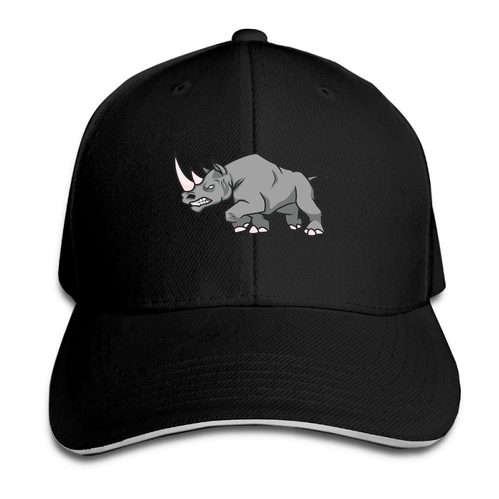 Angry Rhino Cool Sandwich Cap - Adjustable Unisex Baseball Hat for Men & Women | Perfect for Outdoor Sports, Casual Wear & Gifts