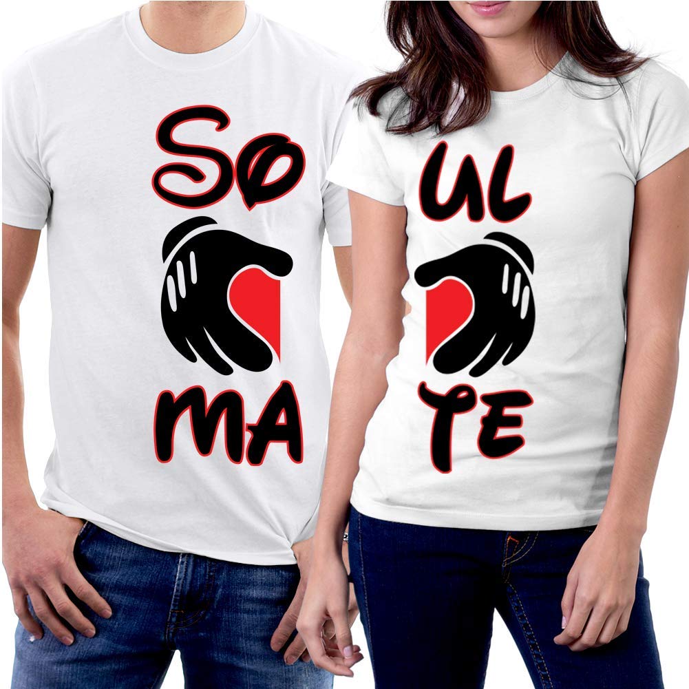 Funny Matching Couple T-Shirts for Him & Her - Cute Novelty Lover Tees - Perfect for Anniversaries, Date Nights & Couple Photoshoots
