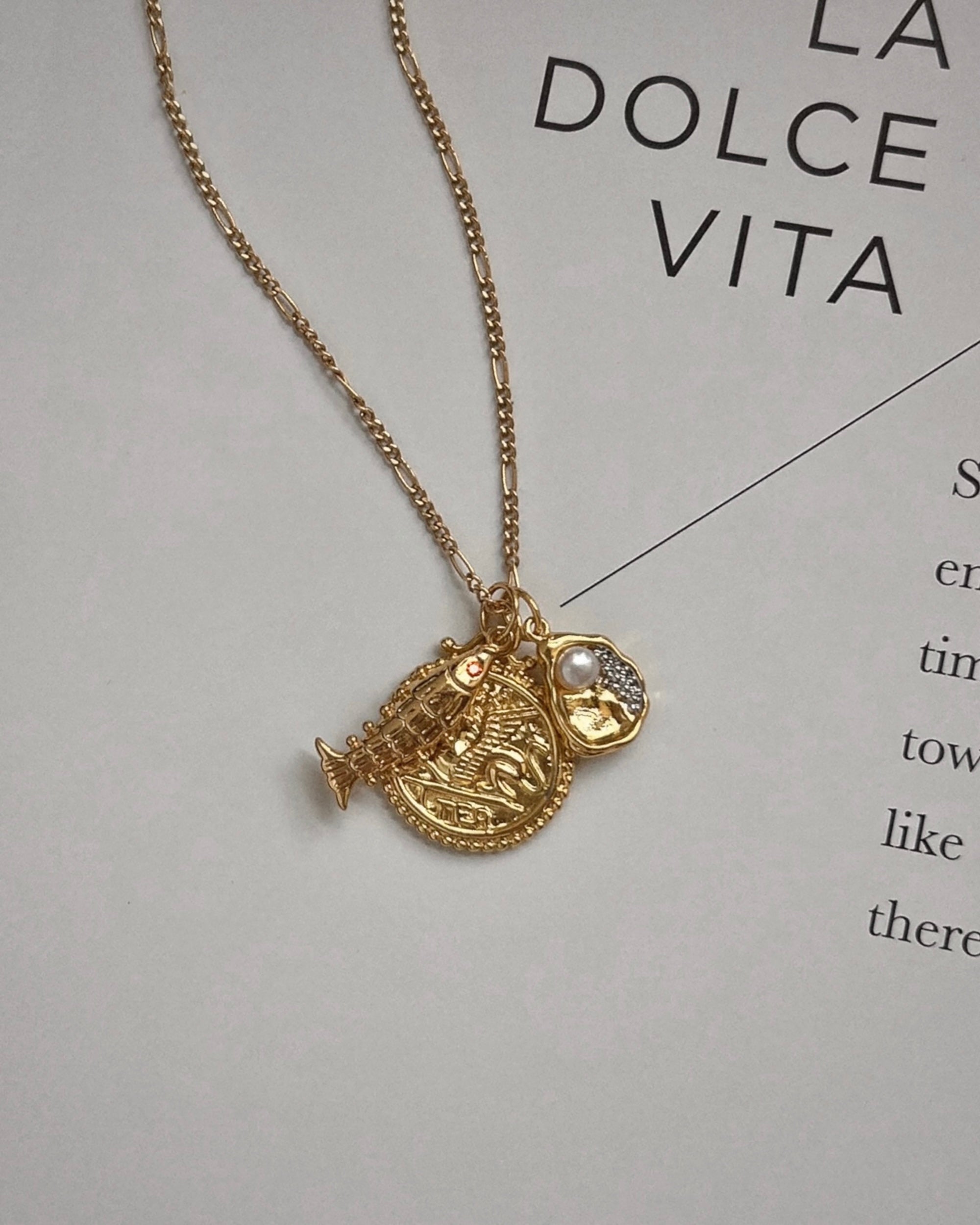 Izzy Fish Charm Pendant Necklace - Elegant Silver Jewelry for Women - Perfect for Casual Wear, Beach Outfits & Gift Giving