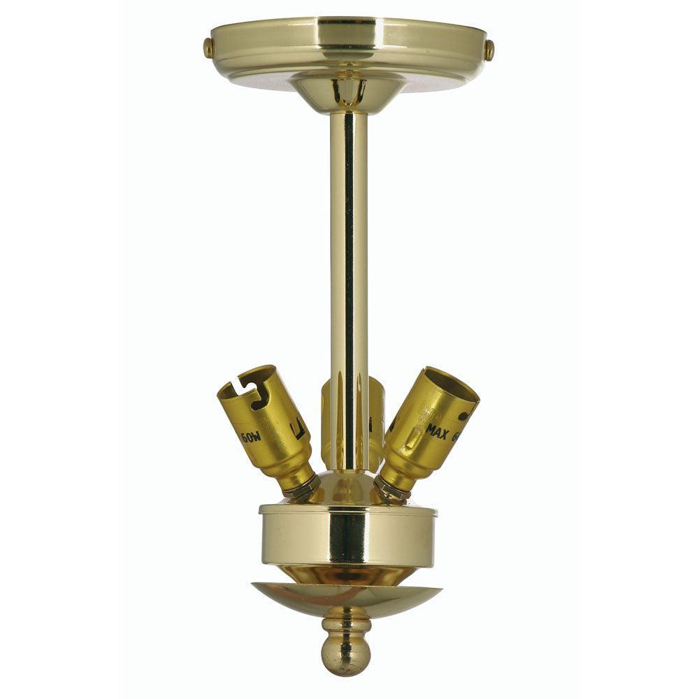 9 Inch Drop Suspension Polished Brass 3-Light Chandelier - Perfect for Dining Room, Kitchen Island & Entryway Lighting