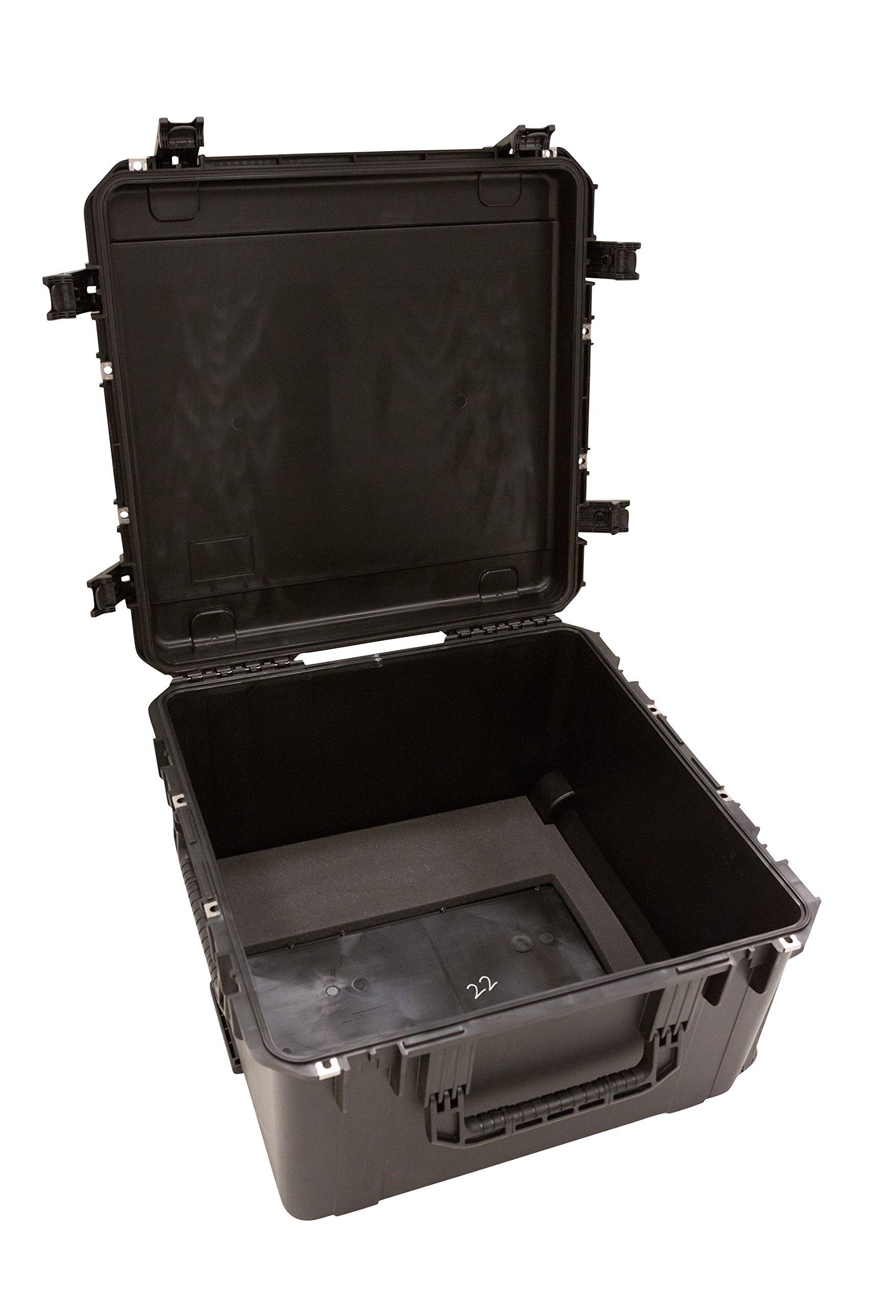 SKB iSeries 3I-2424-14BE 24x24x14 Inch Rolling Black Hard Case - Durable Empty Flight Case with Wheels for DJ Equipment, Music Gear & Pro Audio Storage