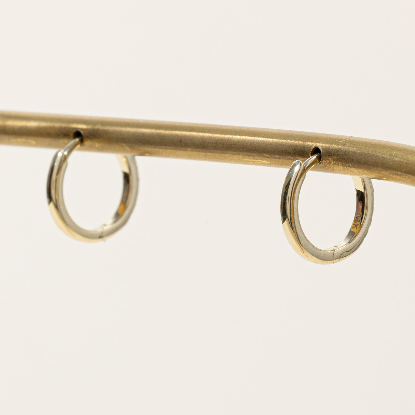 100 Ways 12mm Yellow Gold Diamond Hoop Earrings | 0.14ctw Diamond Studs | Perfect for Weddings, Parties & Everyday Elegance