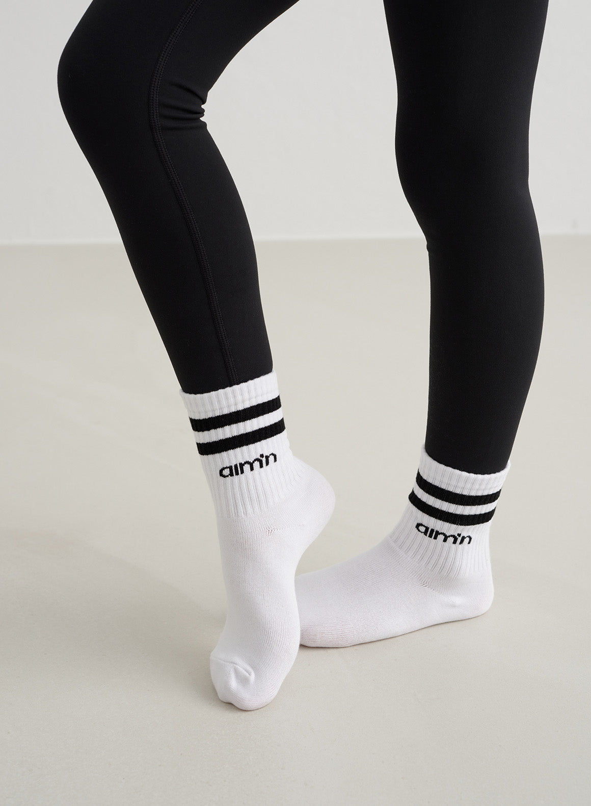 Pale Lavender Young Aim High Socks 3-Pack - Trendy Crew Socks for Teens & Women - Perfect for School, Sports & Casual Wear