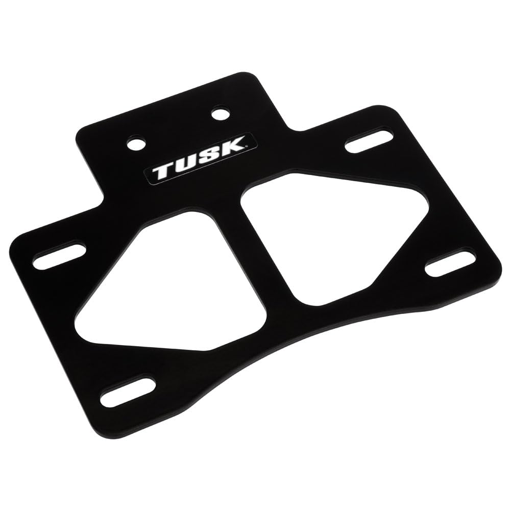 Tusk Black Powder Coated License Plate Mount - Compatible with Yamaha Wolverine RMAX2/4 1000 (2021-2025), Polaris General/4 1000 (2016-2025), General XP/XP4 (2020-2025) - Durable Off-Road Accessory for UTVs & Side-by-Sides - Perfect for Trail Riding, Hunting & Outdoor Adventures