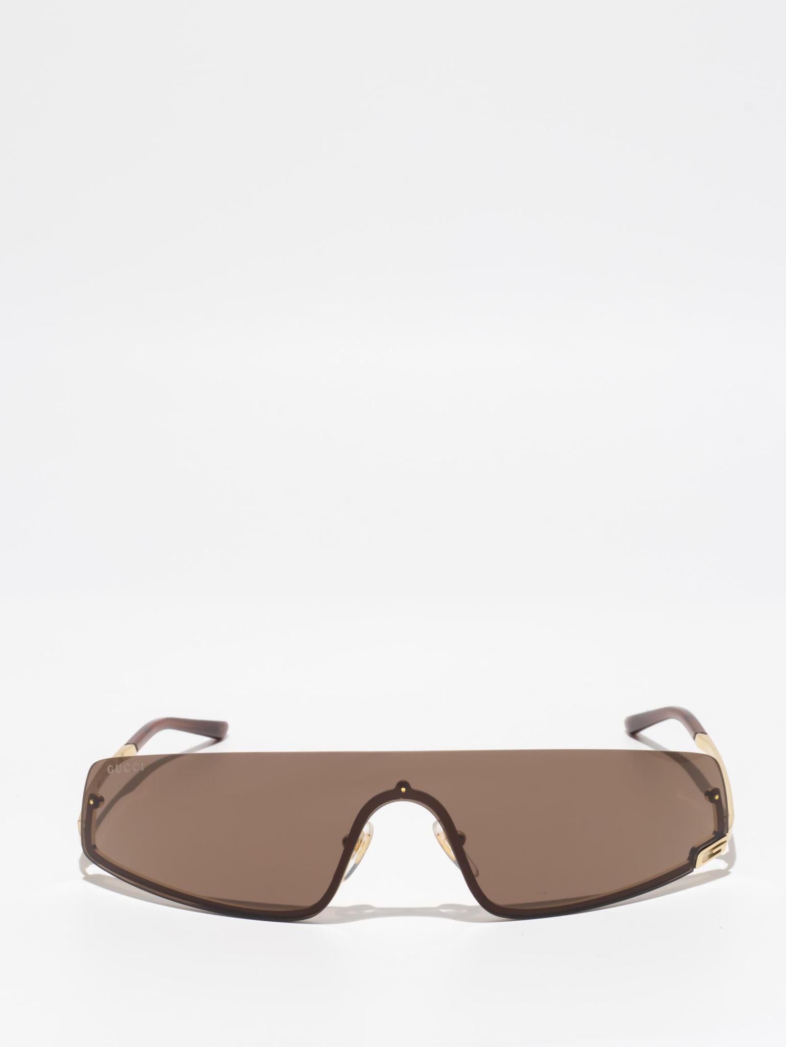 GUCCI GG1561S 002 Sunglasses - Gold & Brown Aviator Style for Women & Men | Luxury UV Protection Shades for Outdoor, Driving & Fashion