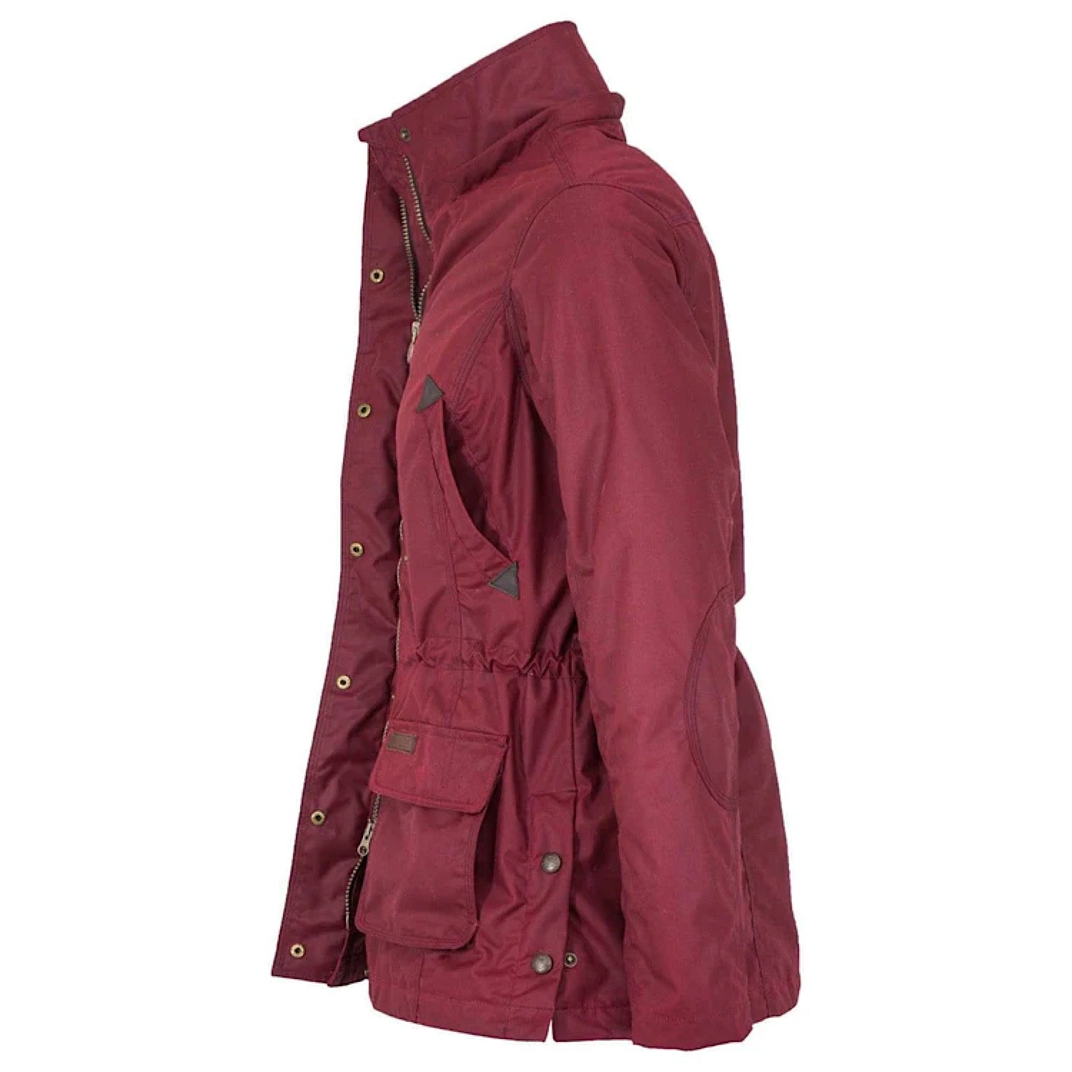 Outback Trading Women's Adelaide Oilskin Jacket in Berry - Waterproof Raincoat for Outdoor Adventures, Hiking & Camping