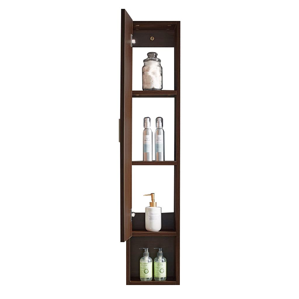 Solid Wood Wall Mounted Bathroom Toilet Storage Cabinet - Brown 25x12x18cm | Space-Saving Organizer for Bathroom, Living Room, Kitchen, Entryway & Bedroom | Perfect for Storing Toiletries, Towels & Home Essentials