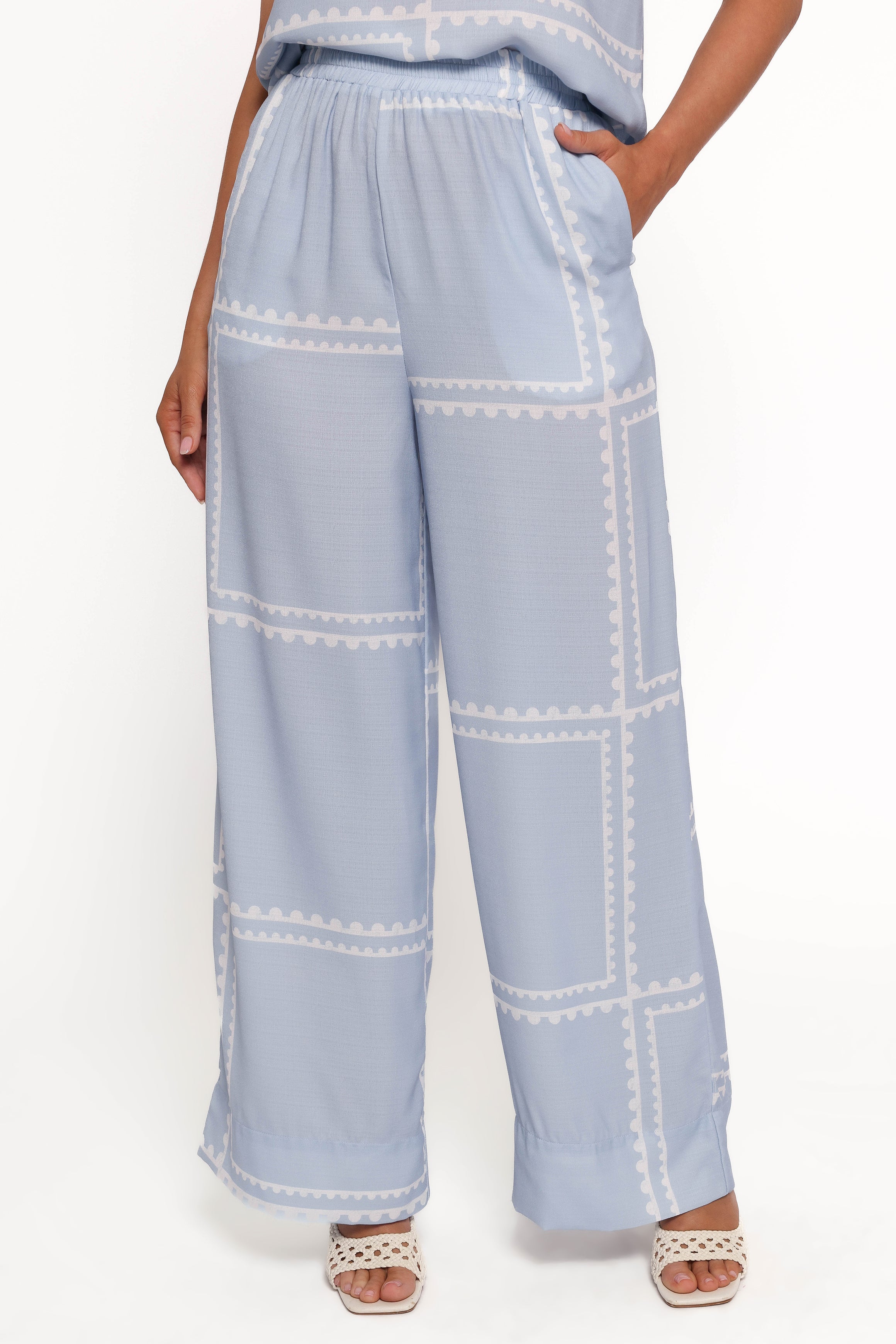 Ezra Pant Set - Light Blue Women's Casual Outfit | Comfortable Lounge Wear for Home, Office & Travel