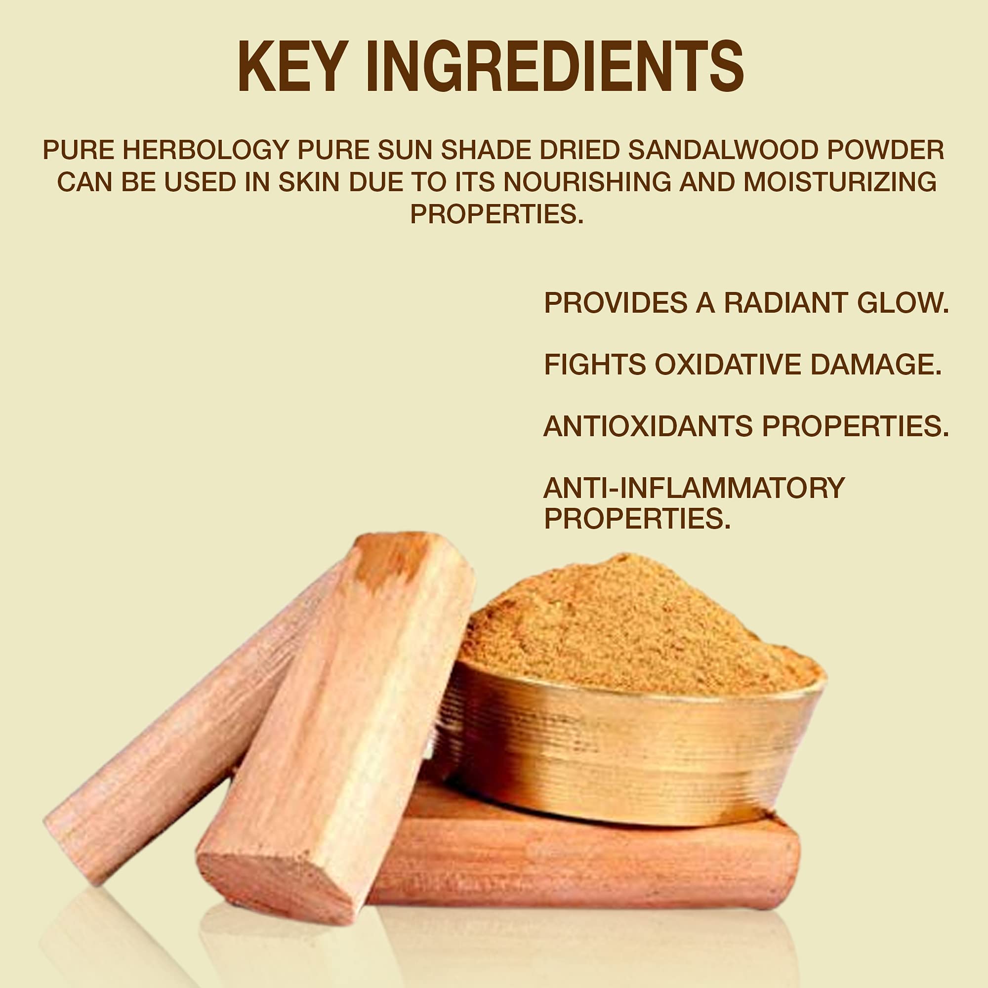 Pure & Natural Sandalwood Powder for Face & Skin Care - 100% Organic Skin Whitening Facial Mask Ingredient (100g) - Perfect for DIY Spa Treatments & Ayurvedic Beauty Rituals