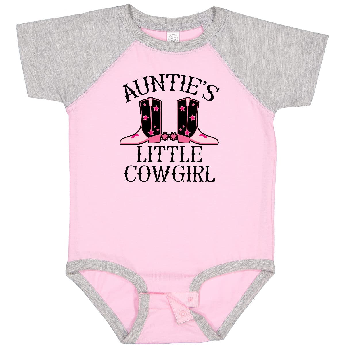 Inktastic Auntie Little Cowgirl Baby Clothes - Cute Infant Bodysuit for Girls & Boys | Perfect for Western Theme Parties, Rodeo Events & Cowgirl Photoshoots