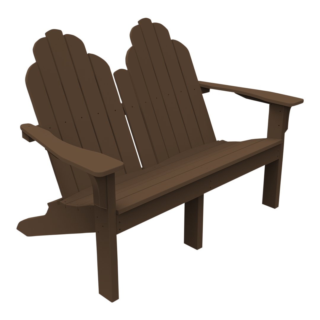 Adirondack Classic Love Seat - Outdoor Patio Furniture for Garden, Deck, Porch & Backyard - Comfortable Two-Seater with Weather-Resistant Wood - Perfect for Relaxing & Entertaining