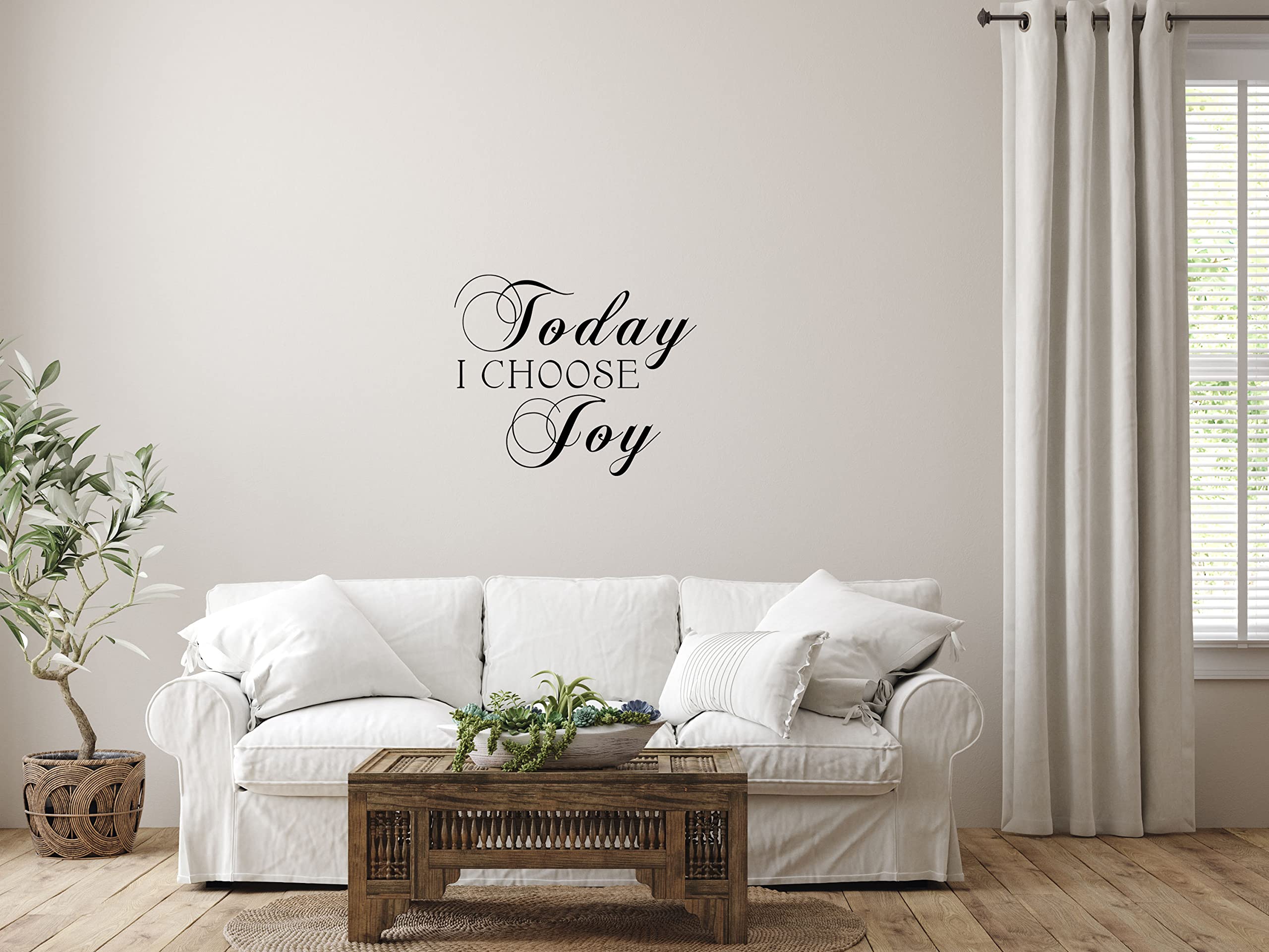 Today I Choose Joy - Inspirational Vinyl Wall Decal Quote for Home Décor | Motivational Removable Sticker for Living Room, Bedroom & Office | Perfect Wall Art for Family Spaces & Work Environments