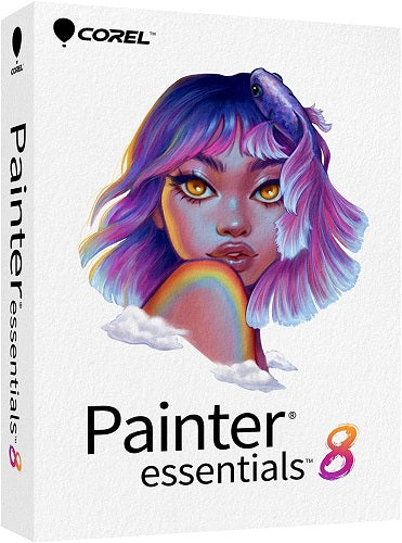 Corel Painter 8 Essentials with AI - Digital Art Software for Mac & Windows Download - Perfect for Digital Painting, Illustration & Photo Editing